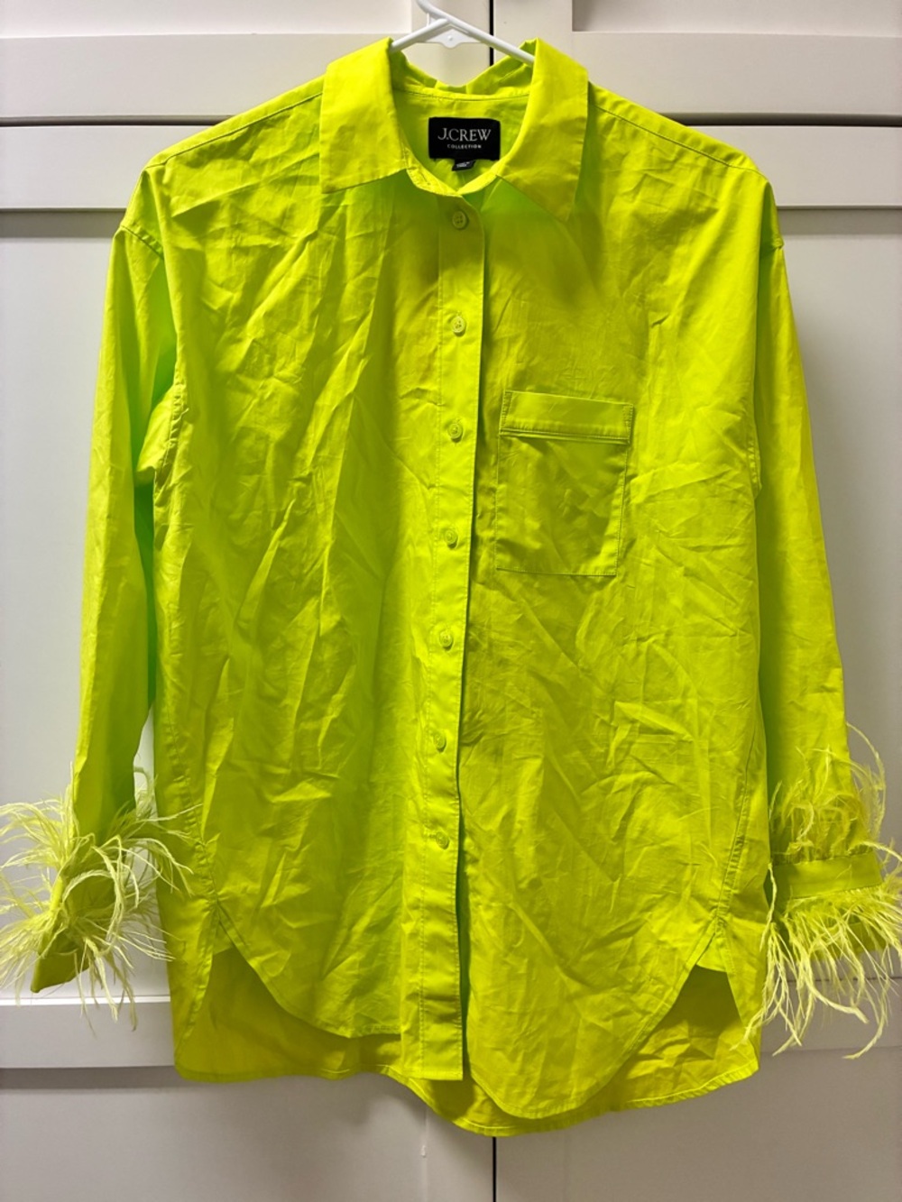 J. Crew Neon Lime Button-Up Shirt